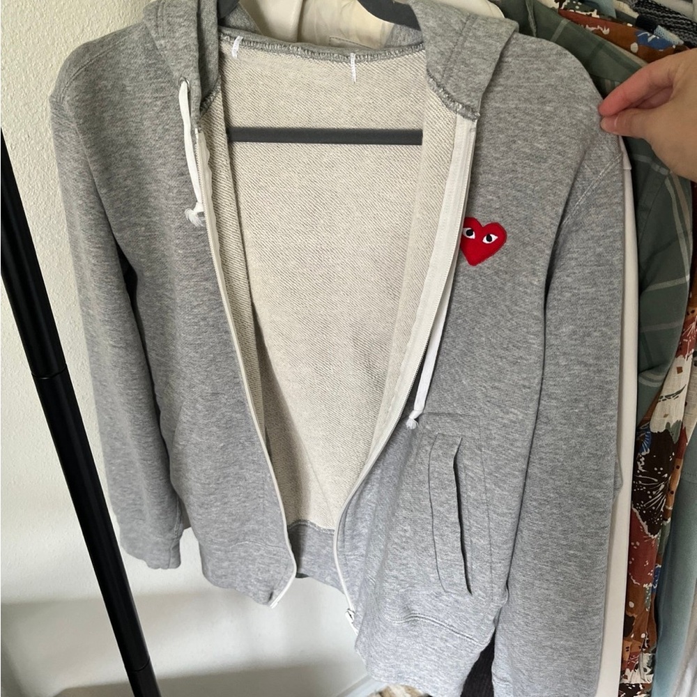 CDG play hoodie jacket size small